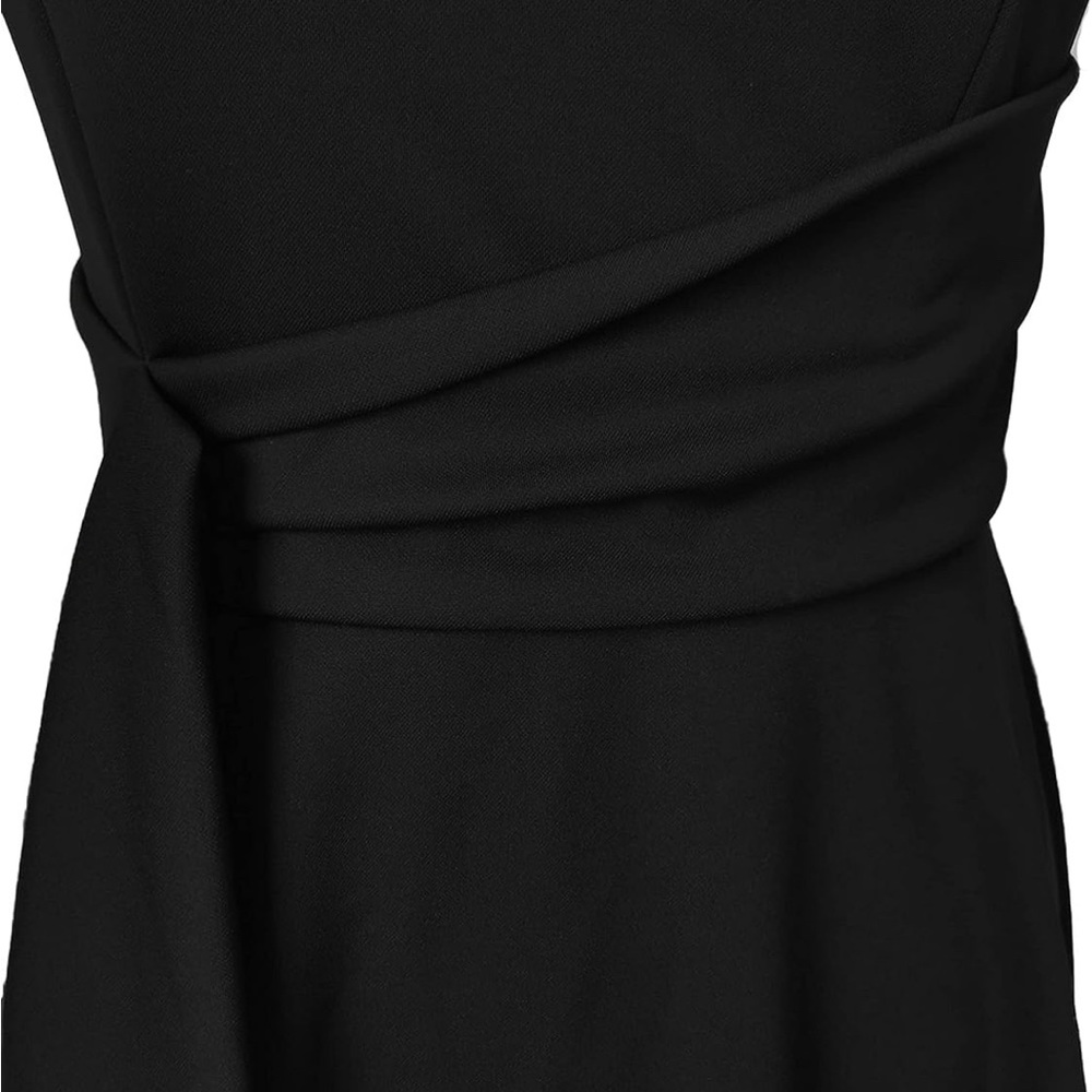 NWT FENJAR Womens 3/4 Short Ruffle Sleeve Casual Swing A-line Dress SZ Medium - Picture 3 of 9
